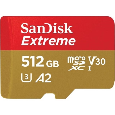 Sandisk 512 GB microSD UHS-3 Extreme Speed kort