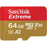 Sandisk 64GB microSDXC Extreme UHS-3 kort til nye droner
